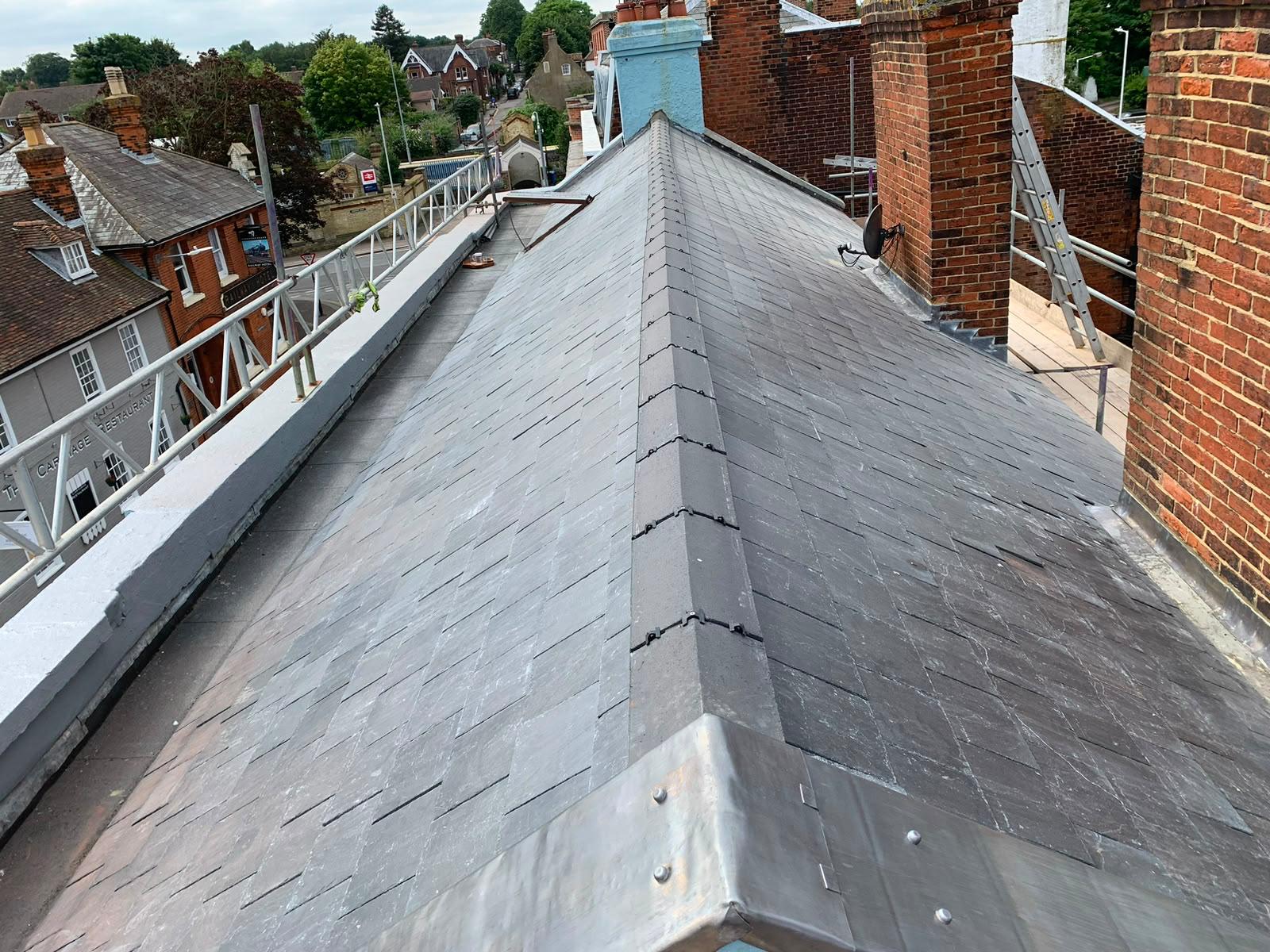 New slate roof completed by MJA Roofing